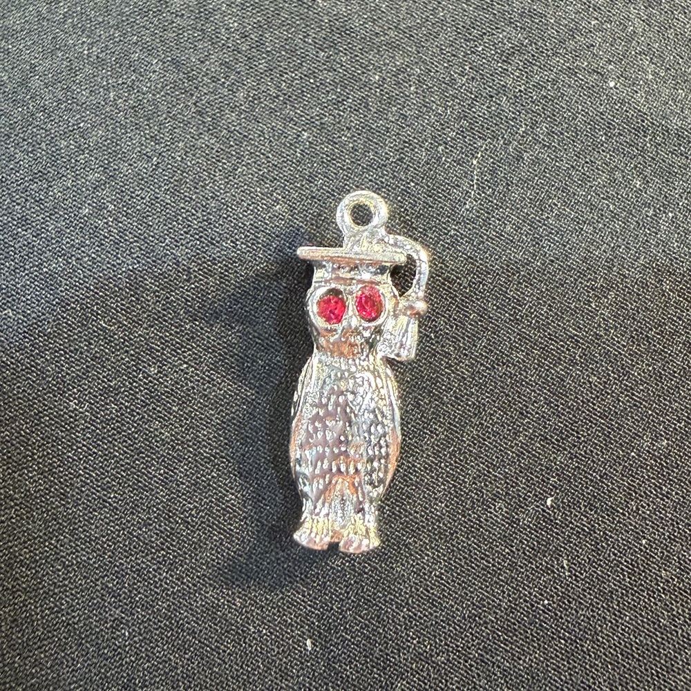 Vintage Grad Owl charm